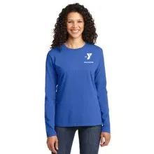 Ladies Long Sleeve Volunteer Tee - 100% Cotton 