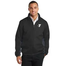 Mens Core Colorblock Wind Jacket - Embroidered