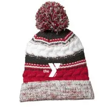 Pom Pom Beanie w/ Embroidered YMCA Logo