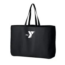 Twill Black Jumbo Tote